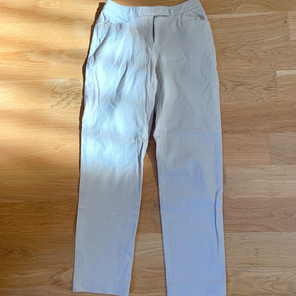 Liz Claiborne Stretchy Soft Cotton High Rise Straight Leg Pants